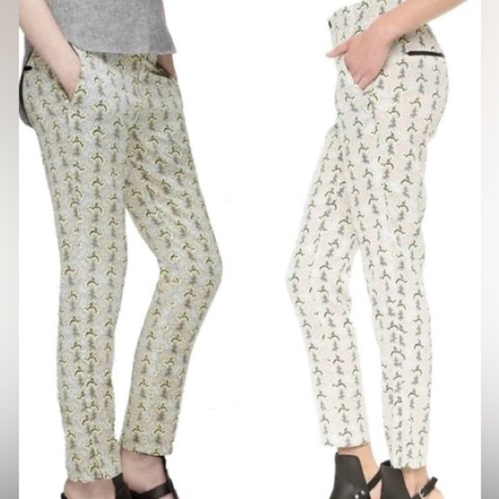 Rag & Bone Printed Pastel High Rise Stretch Silk Pants Size 8